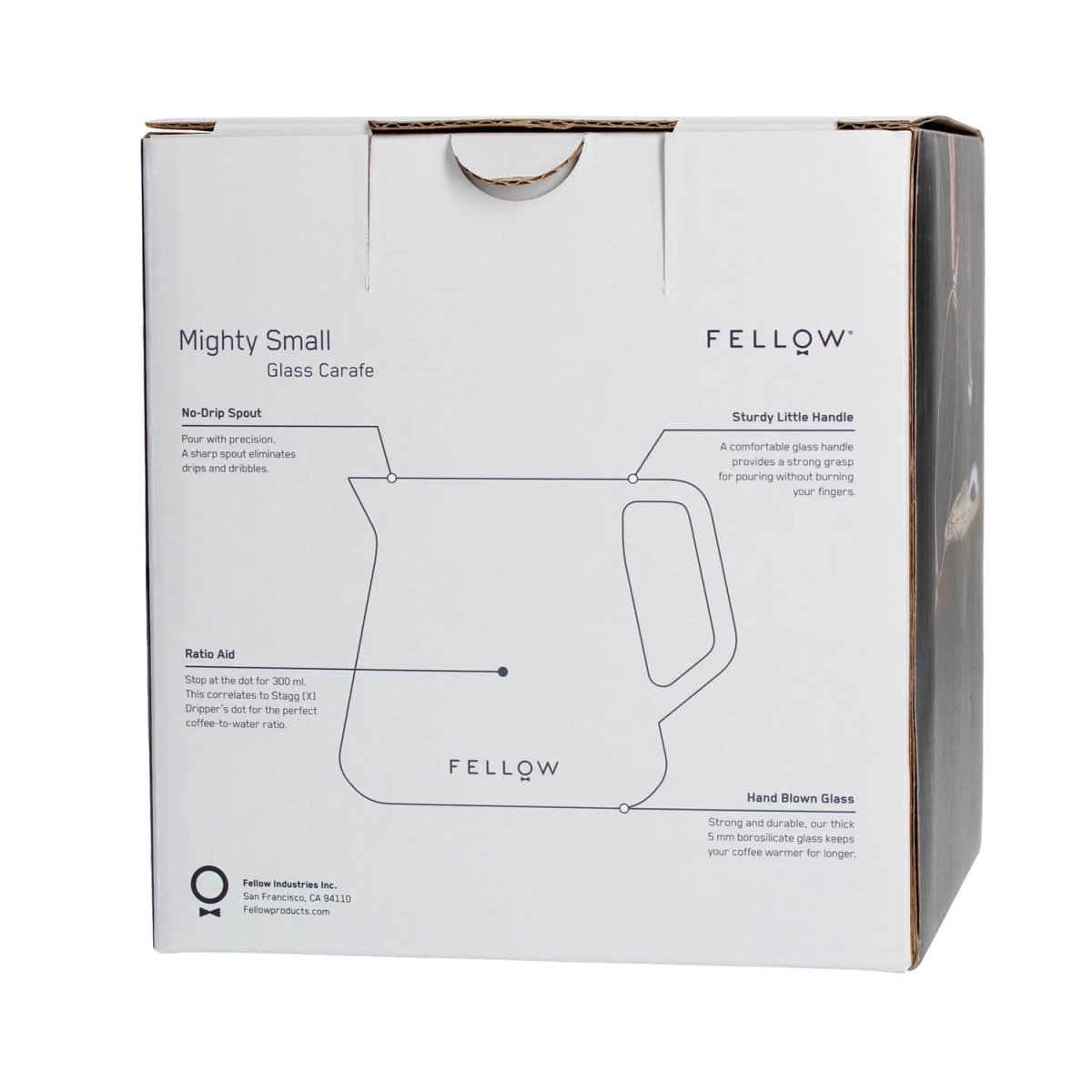 Fellow Mighty Small Glass Carafe Server – 500ml - Barista Delight