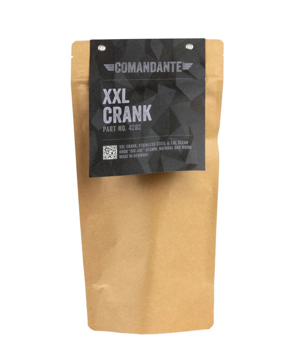 Comandante XXL Crank Oak Wood – Edelstahl mit Big Joe Knob aus deutscher Eiche - Barista Delight